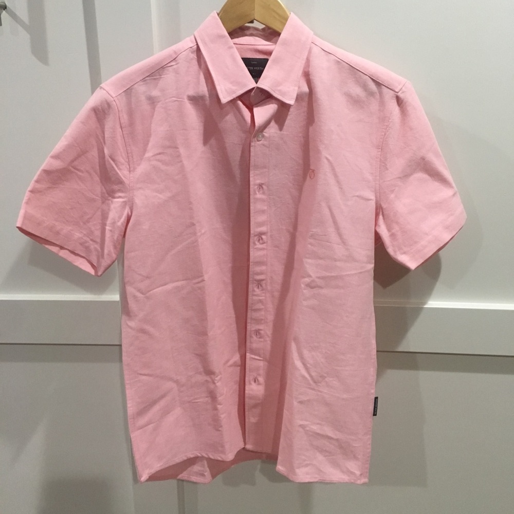 Brand NWT- Peter Werth Pink Button Down 100% Cottn